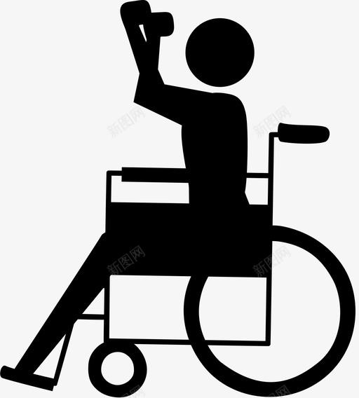激进分子抗议轮椅图标svg_新图网 https://ixintu.com 抗议 激进分子 轮椅