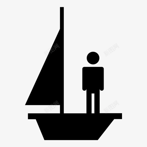 帆船海盗船图标svg_新图网 https://ixintu.com 帆船 海盗 船 运输