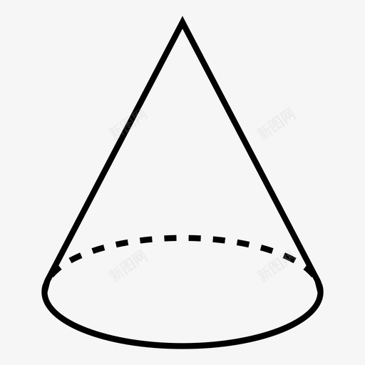 圆锥体三维公式图标svg_新图网 https://ixintu.com 三维 公式 几何体 圆锥体 形状