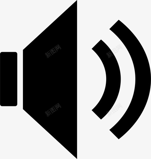 扬声器中音音乐图标svg_新图网 https://ixintu.com 中音 扬声器 音乐 音量