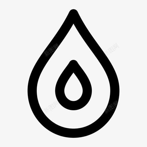 水滴水液体图标svg_新图网 https://ixintu.com 动物和自然线图标 水 水滴 液体