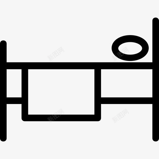 床诊所医疗保健图标svg_新图网 https://ixintu.com 医疗保健 医疗和健康平滑线图标 医院 床 患者 诊所