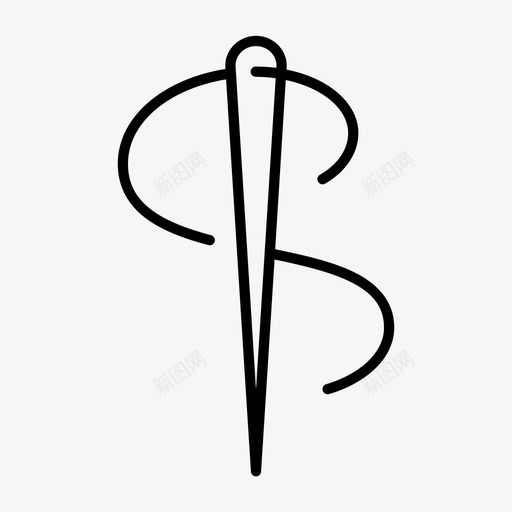 针针法裁缝图标svg_新图网 https://ixintu.com 线 缝纫 裁缝 针 针法