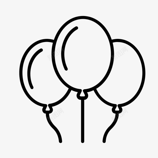 气球生日庆祝图标svg_新图网 https://ixintu.com 庆祝 气球 派对装饰品 生日 聚会