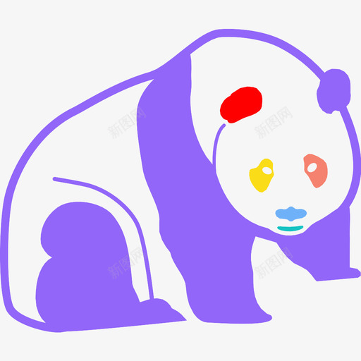 熊猫动物熊图标svg_新图网 https://ixintu.com 动物 动物群 熊 熊猫 野生