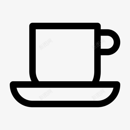 茶杯奶头纯线条图标svg_新图网 https://ixintu.com 奶头 纯线条 茶杯