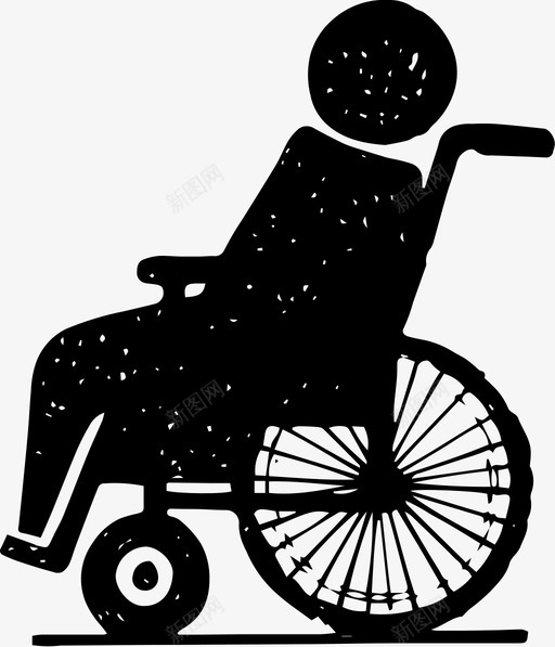 轮椅残疾人老人图标svg_新图网 https://ixintu.com 人 残疾人 病人 老人 轮椅