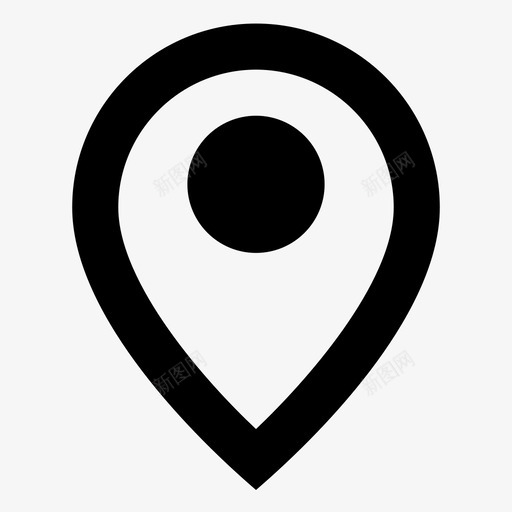 定位器地图针图标svg_新图网 https://ixintu.com 地图针 定位器
