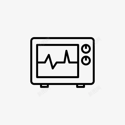 监视器心跳脉冲图标svg_新图网 https://ixintu.com 健康图标 心跳 监视器 脉冲 速率