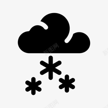 雪云预报图标图标