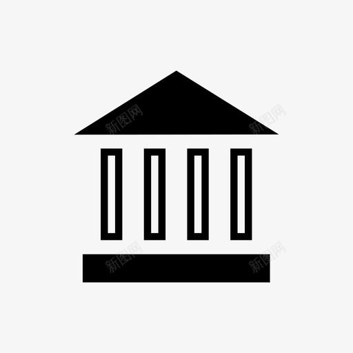 建筑艺术银行图标svg_新图网 https://ixintu.com 历史 国家美术馆 建筑 艺术 银行