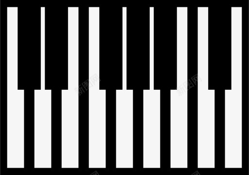 钢琴键乐器键盘图标图标