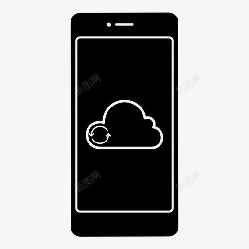 云同步文件移动图标svg_新图网 https://ixintu.com it 个人 云同步 同步 文件 移动