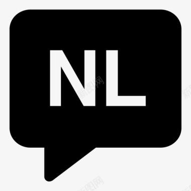 荷兰语气泡语言图标图标