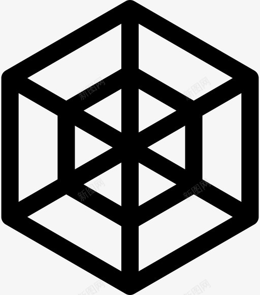 六面体盒子装饰图标svg_新图网 https://ixintu.com 六面体 几何形状 图案 盒子 装饰 设计