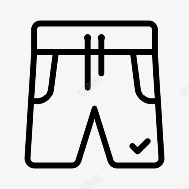 短裤拳击手布料图标图标