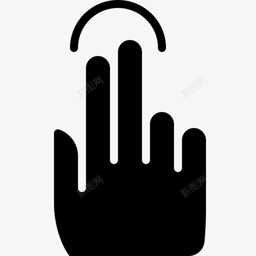 两个手指轻拍控制手势图标svg_新图网 https://ixintu.com 两个手指轻拍 手 手势 手势手势字形 控制