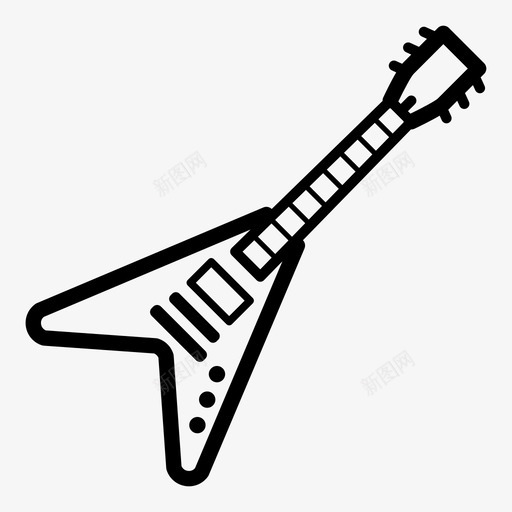 电吉他乐器音乐图标svg_新图网 https://ixintu.com 乐器 复古波 电吉他 音乐