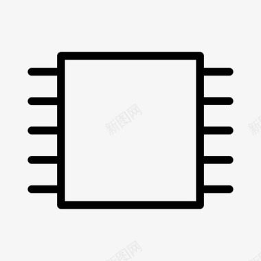 微芯片cpu处理器图标图标