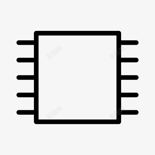 微芯片cpu处理器图标svg_新图网 https://ixintu.com cpu 处理器 微芯片 用户界面