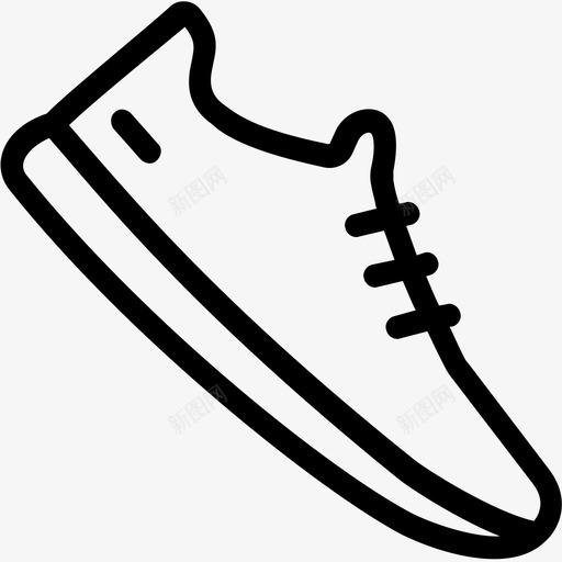 运动鞋鞋类慢跑图标svg_新图网 https://ixintu.com 慢跑 时尚平滑线条图标 运动鞋 鞋 鞋类