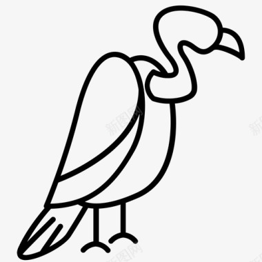 秃鹫动物鸟图标图标
