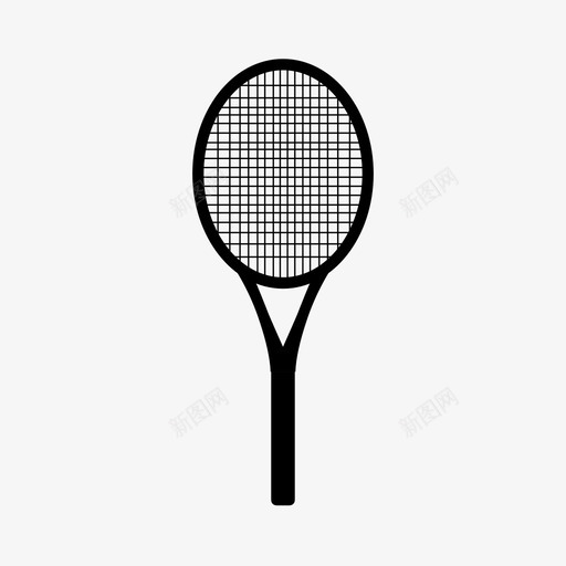 网球拍比赛发球图标svg_新图网 https://ixintu.com 发球 比赛 网球拍 运动