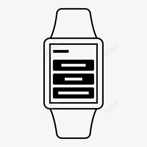 applewatch菜单操作按钮图标svg_新图网 https://ixintu.com applewatch菜单 smartwatch线框 按钮 操作