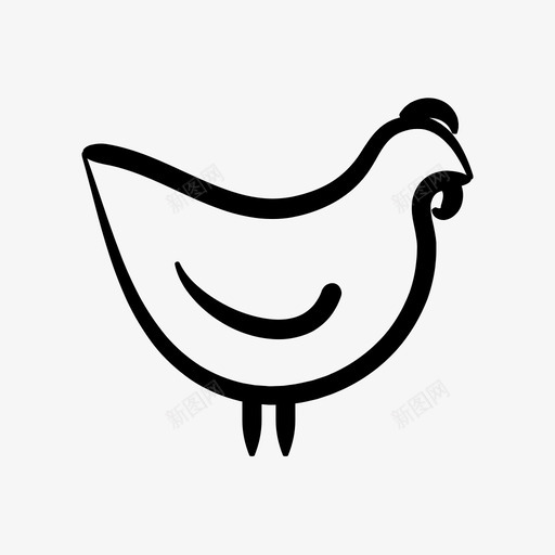 鸡肉家禽母鸡图标svg_新图网 https://ixintu.com 家禽 手绘 母鸡 鸡肉