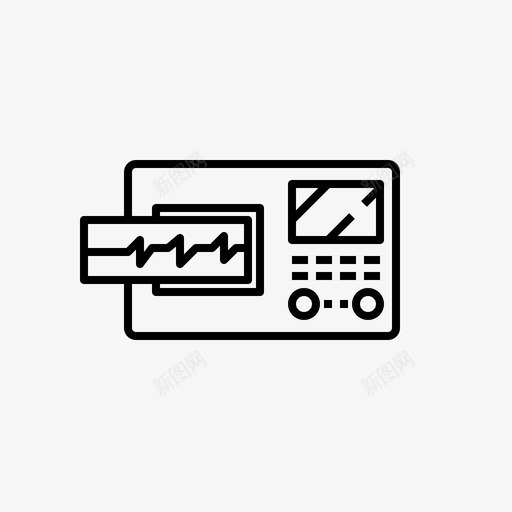 心电图心脏诊断图标svg_新图网 https://ixintu.com 健康图标 心电图 心脏 机器 诊断