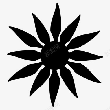 花盛开自然图标图标