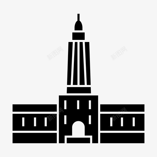 内布拉斯加州建筑地标图标svg_新图网 https://ixintu.com 内布拉斯加州 地标 建筑 旅游 纪念碑 首都世界地标符号