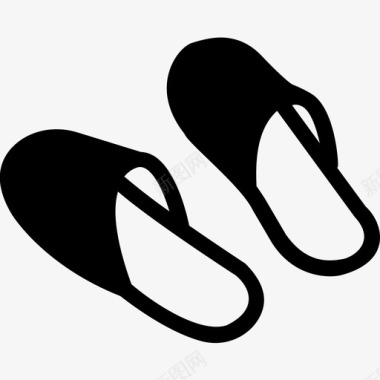 旅游沙滩拖鞋人字拖图标图标