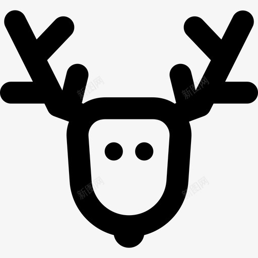 圣诞节驯鹿动物圣诞节时间图标svg_新图网 https://ixintu.com 动物 圣诞节时间 圣诞节驯鹿