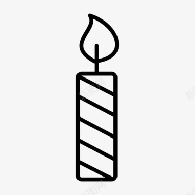 生日蜡烛庆祝聚会图标图标