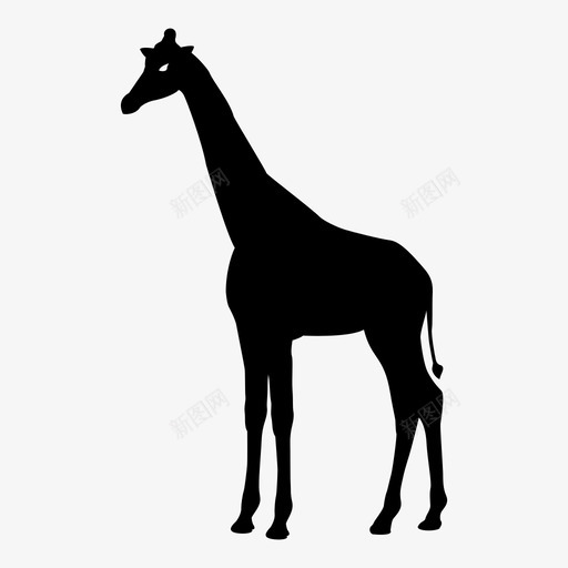 长颈鹿非洲动物自然图标svg_新图网 https://ixintu.com 动物 自然 野生动物 长颈鹿 非洲动物