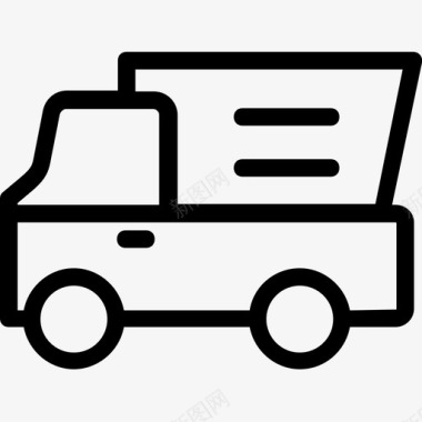 送货车车辆汽车平滑线图标图标