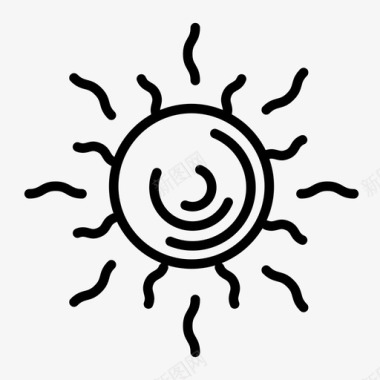 阳光晴朗的天气夏天图标图标