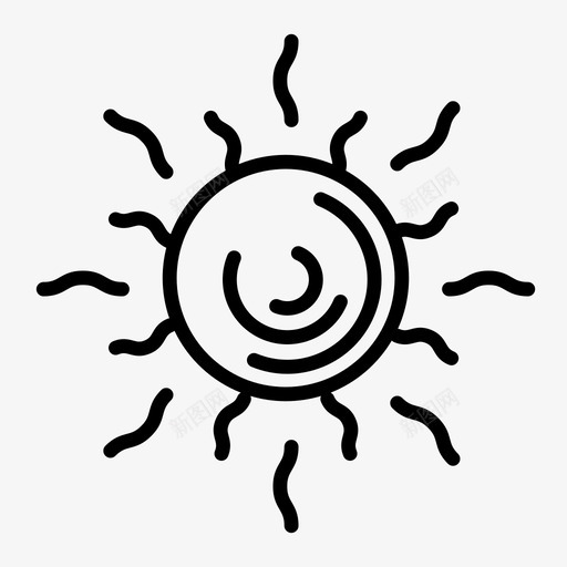 阳光晴朗的天气夏天图标svg_新图网 https://ixintu.com 夏天 晴朗的天气 阳光