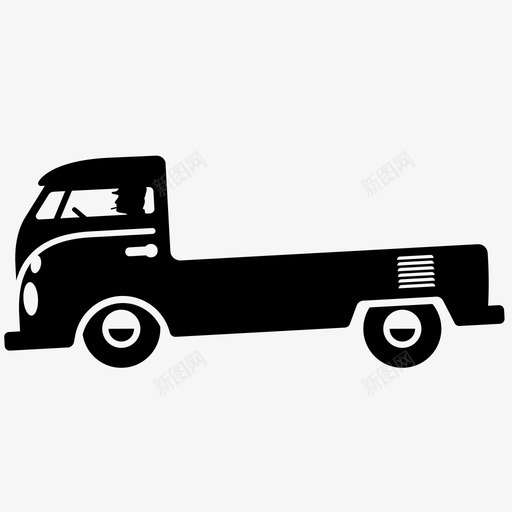 货车送货提货图标svg_新图网 https://ixintu.com 卡车 提货 货车 车辆 运输 送货