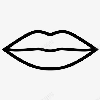 嘴唇女人的嘴唇吻图标图标