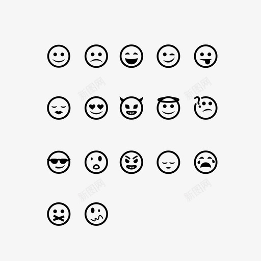 Emoticonssvg_新图网 https://ixintu.com Emoticons