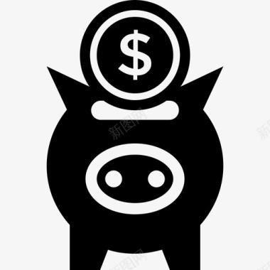 小猪银行现金银行美元图标图标
