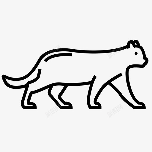 美洲狮动物猫图标svg_新图网 https://ixintu.com 丛林 动物 猫 美洲狮 美洲狮收藏 豹子