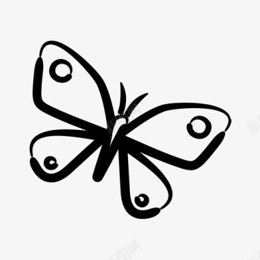 蝴蝶美丽户外图标图标