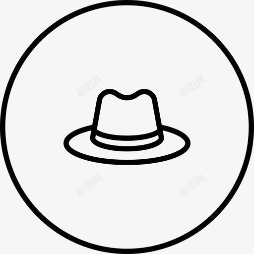 帽子时尚男士图标svg_新图网 https://ixintu.com 夏季圆形系列 帽子 时尚 男士 防护