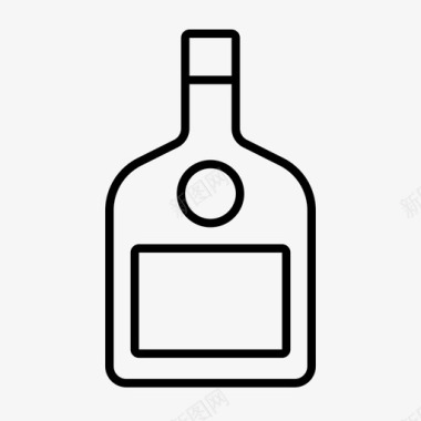 威士忌瓶酒精饮料图标图标