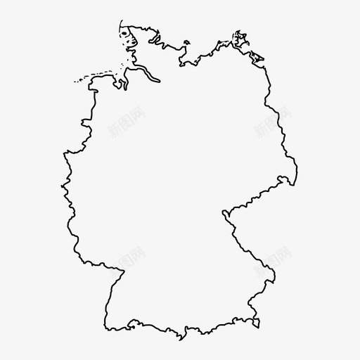 德国地图柏林欧洲图标svg_新图网 https://ixintu.com 德国地图 柏林 欧洲 轮廓图