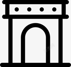 罗马立柱拱门建筑立柱图标高清图片
