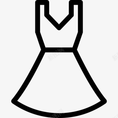 连衣裙服装太阳裙图标图标